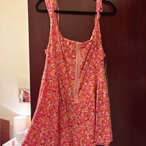 Target Floral Pink and Orange Jumpsuit
